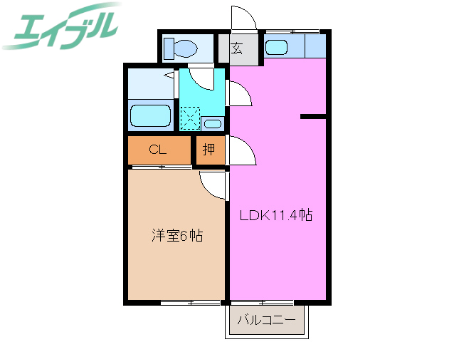 ハイユニＫ1の間取り