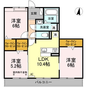 クレシア彩乃の間取り