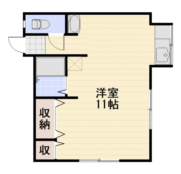 長野市三輪のアパートの間取り