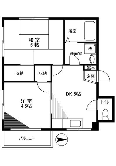 荒川区町屋のマンションの間取り