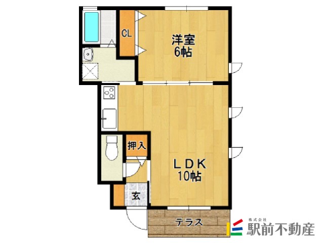 三養基郡基山町大字園部のアパートの間取り