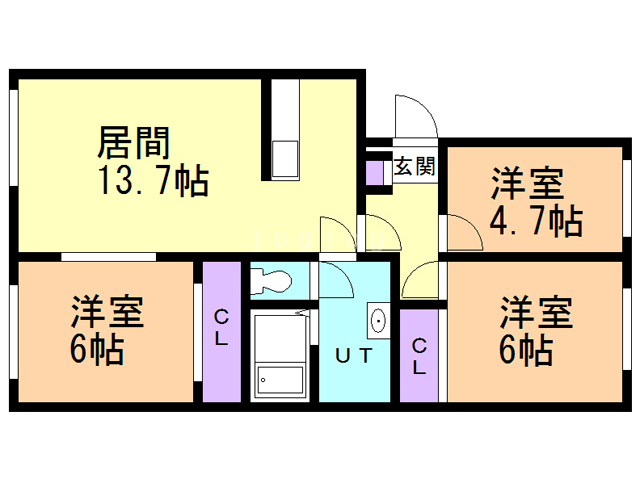 第２ブリリアント若草の間取り