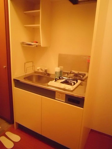 キッチン　料理もできる、１口ガスキッチン設置済