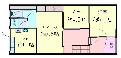 地下鉄西神・山手線 上沢駅 徒歩5分 1階建 築65年の間取り写真