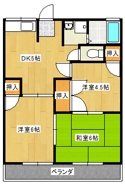 ロイヤル宝　B棟の間取り