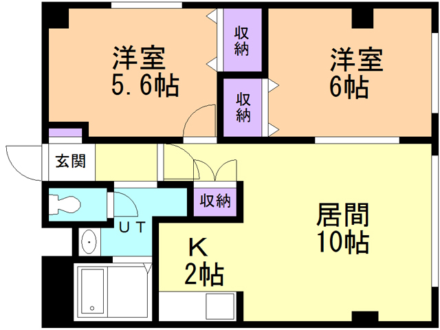 函館市川原町のアパートの間取り