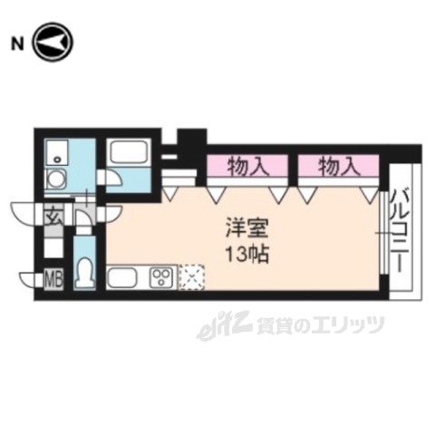 【京都市中京区梅忠町のマンションの間取り】