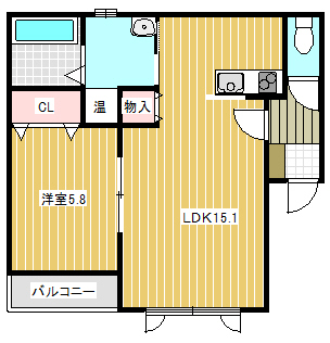 ｌａｕｌｅａ９条（ラウレア９ジョウ）の間取り