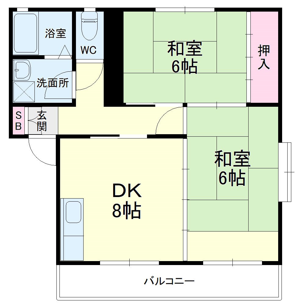 コテージ　グロースター　Cの間取り