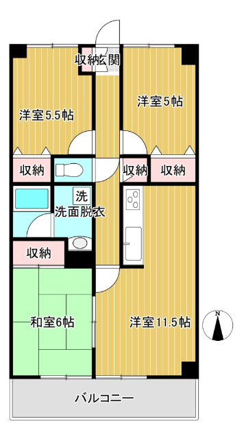 グリーンアベニューの間取り