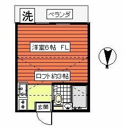 東京都中野区若宮１（アパート）の賃貸物件の間取り