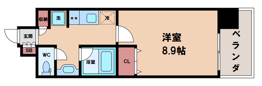 アーバンエース夕陽丘パルの間取り