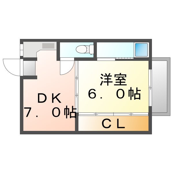 竹原市竹原町のマンションの間取り