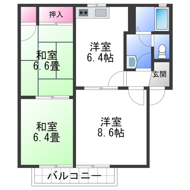 イーストハイツの間取り