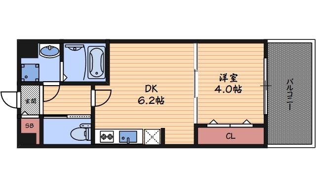 Alivis北梅田の間取り