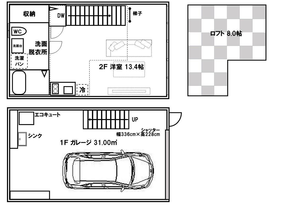 GLB向山 area-Bの間取り