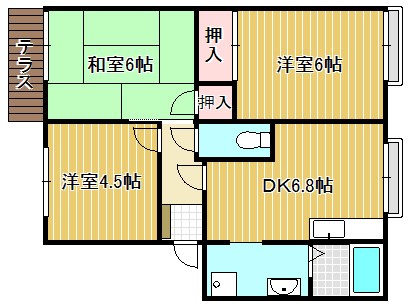 ウエストコサカの間取り