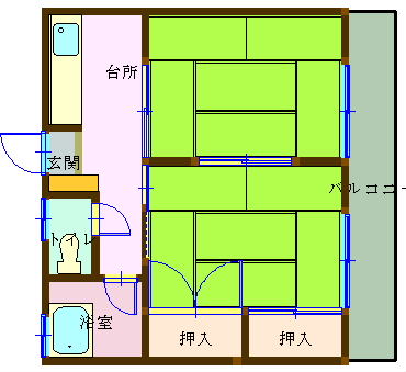 本荘ハイツの間取り