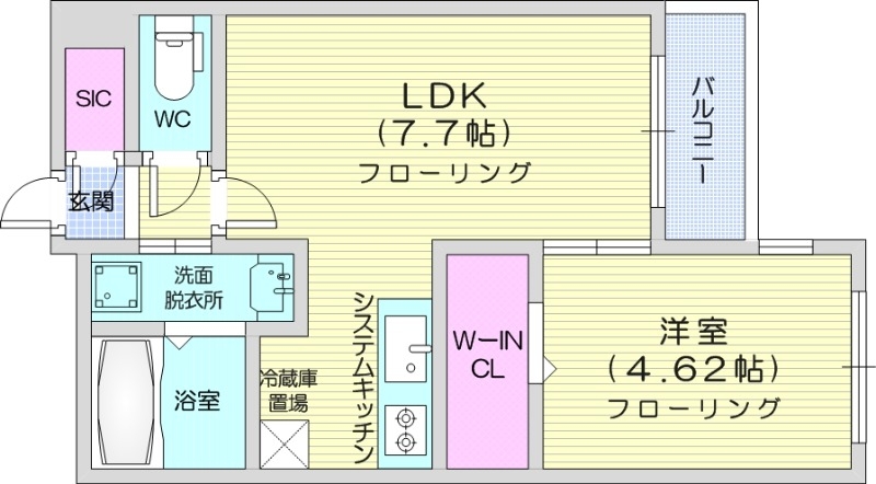 S-RESIDENCE元町alectraの間取り