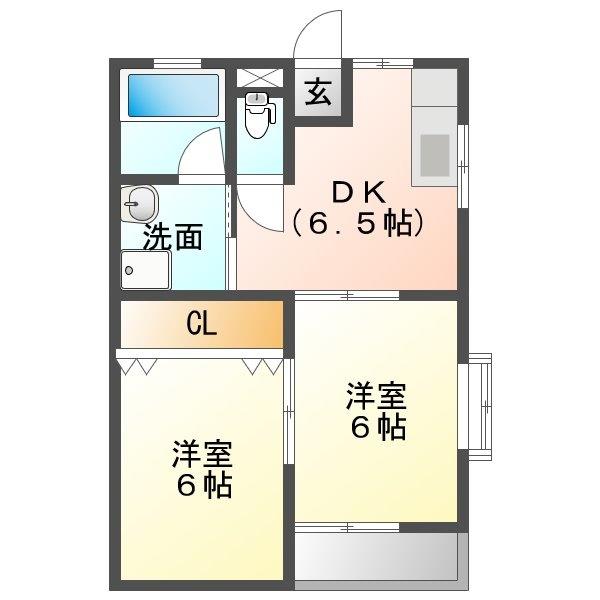 ソレイユ弐番館の間取り