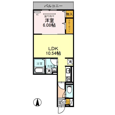 堺市堺区東湊町のアパートの間取り