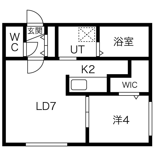 札幌市西区山の手三条のマンションの間取り