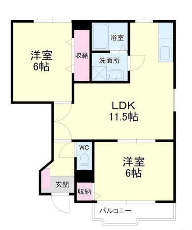 浜松市浜名区三ヶ日町宇志のアパートの間取り