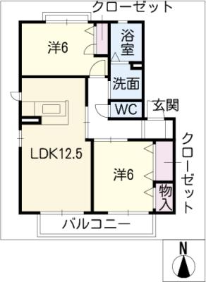 タウン植田北の間取り