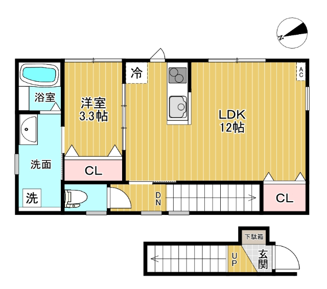 ＩＮＴＥＧＲＡＬ　ＩＳＨＩＫＵＲＡＭＡＣＨＩの間取り