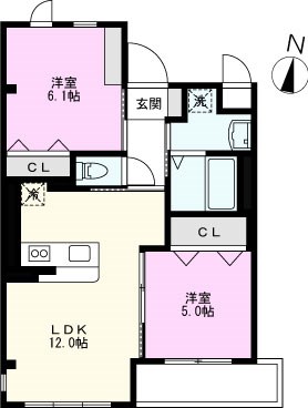 グレース北越谷の間取り