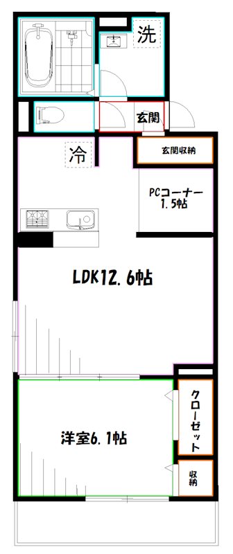 レーヴェ前原町の間取り