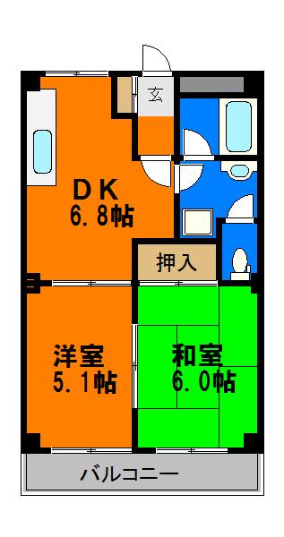 ハイエストナカジマIIの間取り