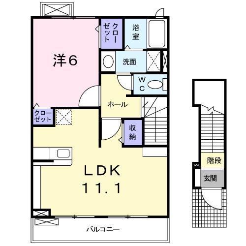 リアン　レーブIの間取り