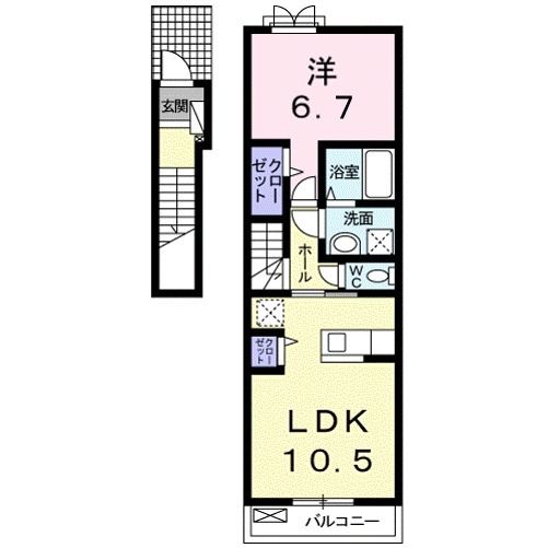 プラシード　コルソの間取り