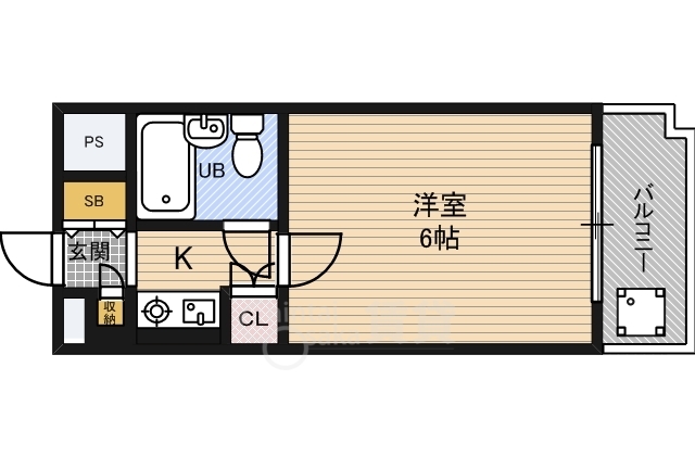 大阪市北区大淀中のマンションの間取り