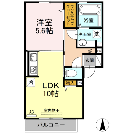 菊池郡菊陽町大字津久礼のアパートの間取り