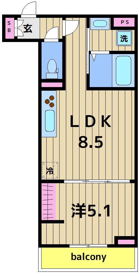 グラナーデ竹ノ塚の間取り