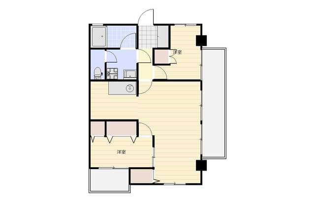 高松市香西本町のマンションの間取り