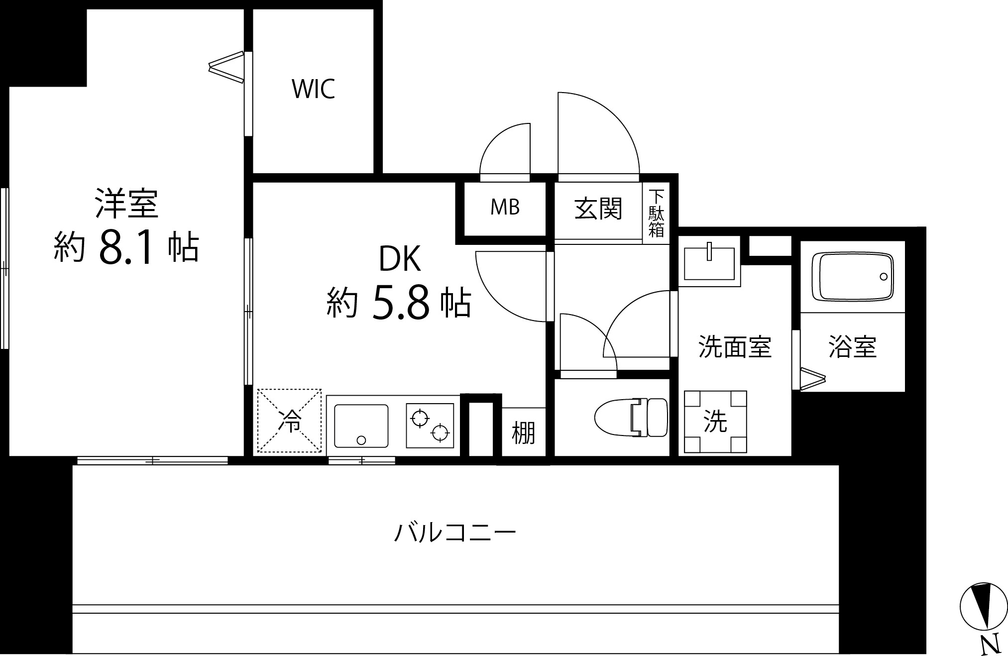 ティーズガーデン川崎大師2の間取り