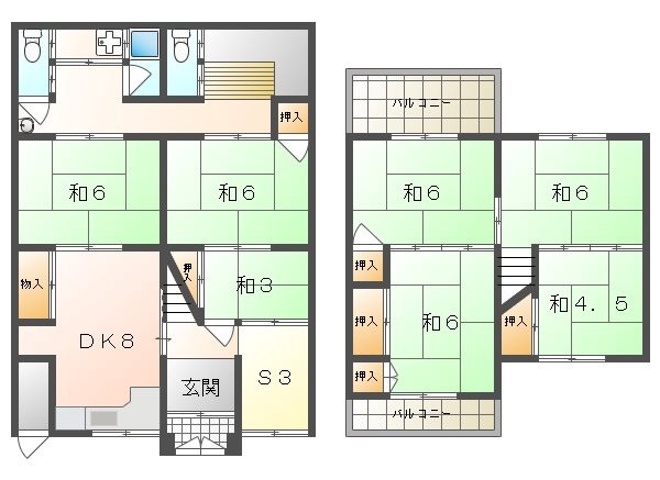 柳町戸建貸家の間取り