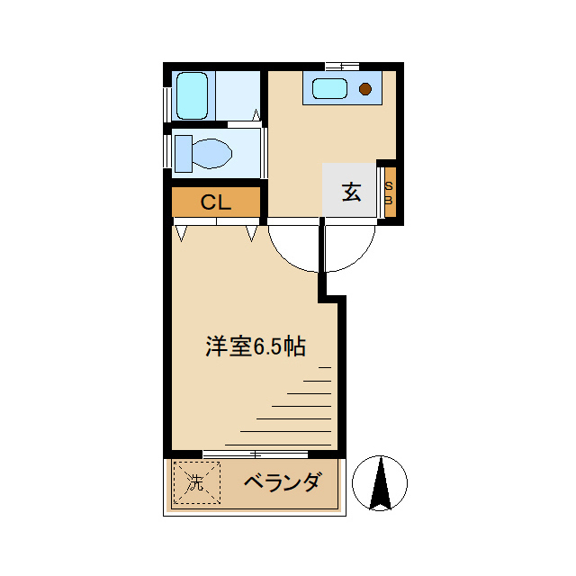 中野区弥生町のアパートの間取り