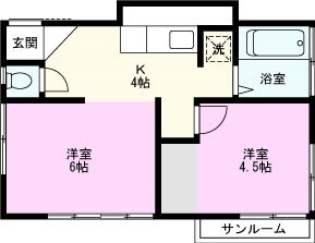 古橋貸家の間取り