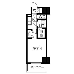 エスリード栄ラ・ヴィの間取り