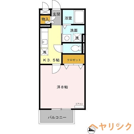 日進市米野木台のアパートの間取り