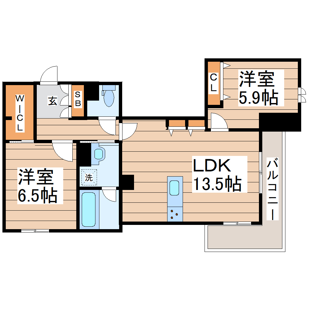 レィディアンス本町の間取り