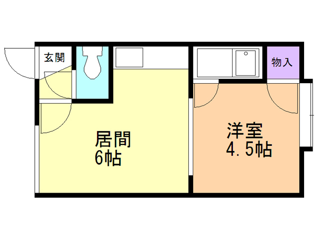 苫小牧市小糸井町のアパートの間取り