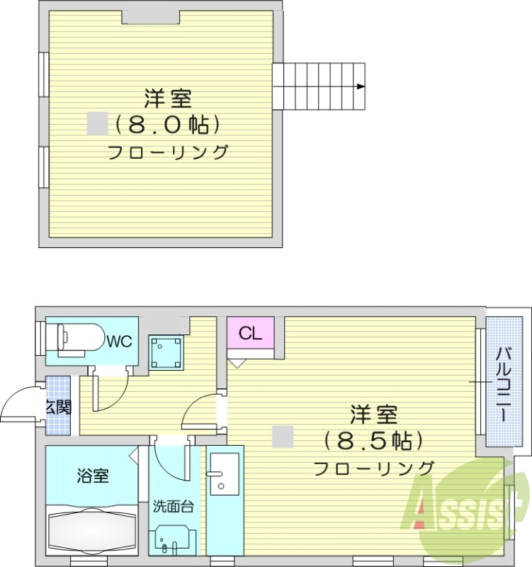 エクセルシャトー国見ケ丘2の間取り