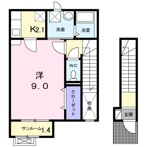 ソレアードフモンＳの間取り