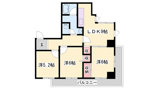 メゾン中村東今宿の間取り