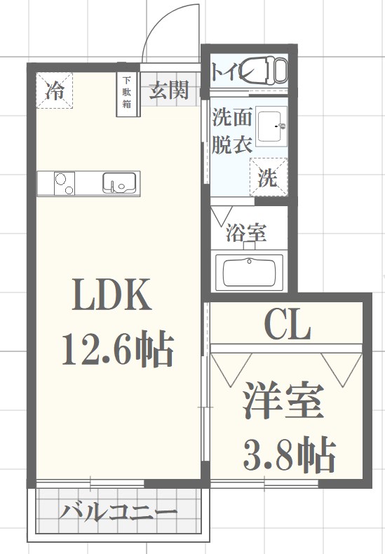 高砂市伊保のアパートの間取り